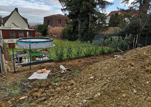 Doppelstabgitterzaun mit Sichtschutz in 2345 Brunn am Gebirge Niederösterreich 03