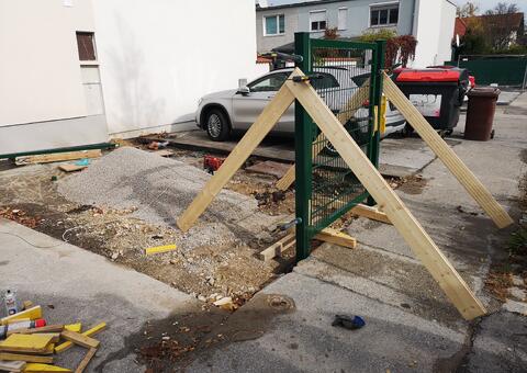 Doppelstabgitterzaun Müllplatz in 2540 Bad Vöslau Niederösterreich 03