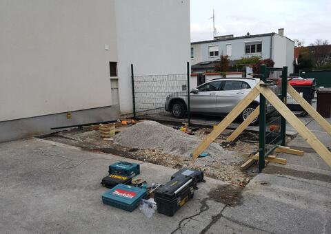 Doppelstabgitterzaun Müllplatz in 2540 Bad Vöslau Niederösterreich 05