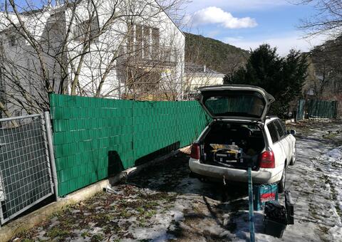 Doppelstabgitterzaun in 2340 Mödling Niederösterreich 08