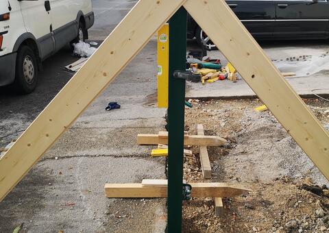 Doppelstabgitterzaun Müllplatz in 2540 Bad Vöslau Niederösterreich 02